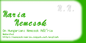 maria nemcsok business card